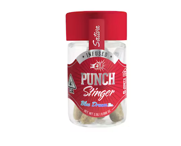 Punch edibles & extracts - BLUE DREAM | STINGER 5PK INF PREROLLS | (2.5G) SATIVA