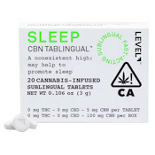 [LEVEL] TABLET - 100 MG CBN - 20 PK - SLEEP SUBLINGUAL (I)