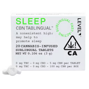 [LEVEL] TABLET - 100MG CBN - 20 PK - SLEEP SUBLINGUAL (I)