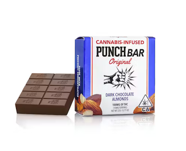 Punch edibles & extracts - DARK CHOCOLATE ALMOND | PUNCHBAR 100MG