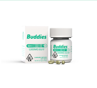 Buddies - BUDDIES | THC/CBD 10MG:10MG RATIO CAPSULE 50PC