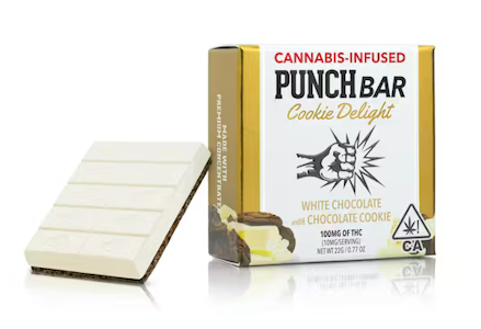 Punch edibles & extracts - WHITE CHOCOLATE WITH CHOCOLATE COOKIE DELIGHT | 100 MG PUNCHBAR